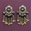 Indo Western Pearl Earring with Mehndi Plating