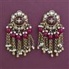 Indo Western Pearl Earring with Mehndi Plating