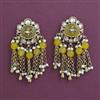 Indo Western Pearl Earring with Mehndi Plating