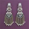 Indo Western Long Earring with Mehndi Plating