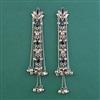 Indo Western Long Earring With Mehndi Plating