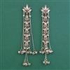 Indo Western Long Earring With Mehndi Plating