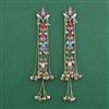 Indo Western Long Earring With Mehndi Plating