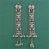 Indo Western Long Earring With Mehndi Plating