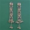 Indo Western Long Earring With Mehndi Plating