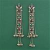 Indo Western Long Earring With Mehndi Plating