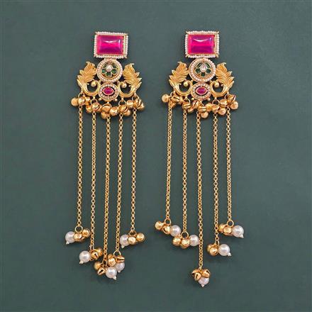 Indo Western Moti Earring With Gold Plating