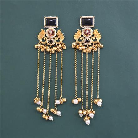 Indo Western Moti Earring With Gold Plating