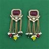 Indo Western Pearl Earring With Mehndi Plating