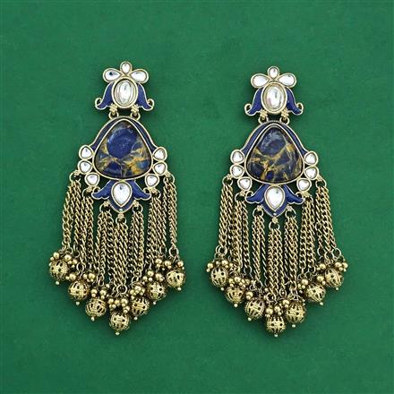 Indo Western Classic Earring With Mehndi Plating