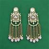 Indo Western Pearl Earring With Mehndi Plating
