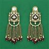 Indo Western Pearl Earring With Mehndi Plating