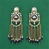 Indo Western Pearl Earring With Mehndi Plating