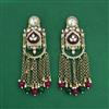 Indo Western Pearl Earring With Mehndi Plating