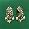 Indo Western Pearl Earring With Mehndi Plating