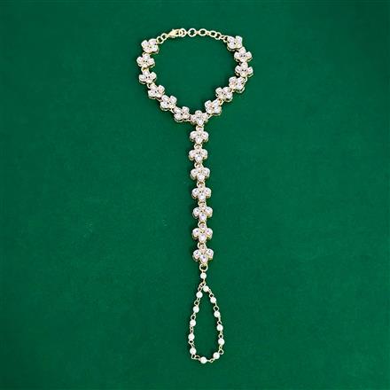 Indo Western Pearl Hath Pan With Gold Plating