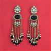 Indo Western Long Earring With Mehndi Plated