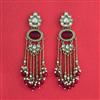 Indo Western Long Earring With Mehndi Plated