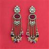 Indo Western Long Earring With Mehndi Plated
