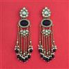 Indo Western Long Earring With Mehndi Plated