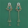 Indo Western Long Earring With Mehndi Plated