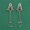 Indo Western Long Earring With Mehndi Plated