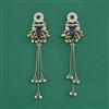 Indo Western Long Earring With Mehndi Plated