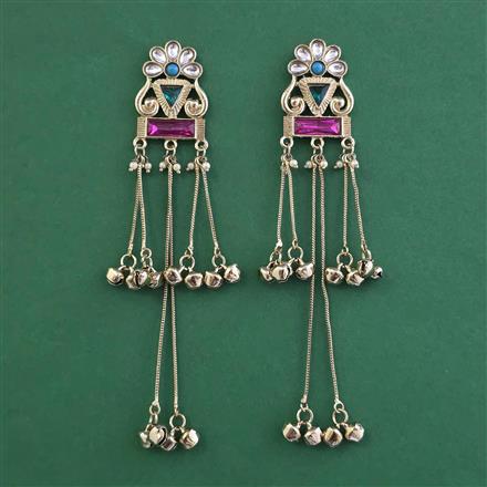Indo Western Classic Earring with Mehndi Plating