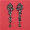 Indo Western Long Earring With Black Plating