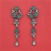 Indo Western Long Earring With Black Plating