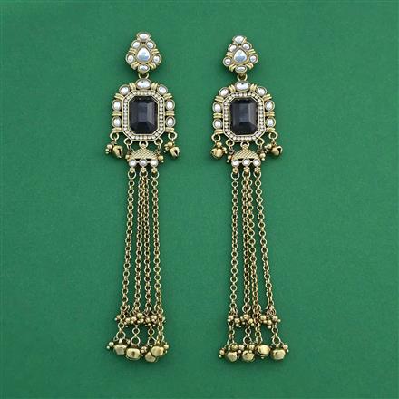 Indo Western Classic Earring With Mehndi Plating