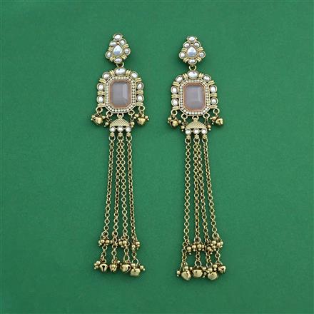 Indo Western Classic Earring With Mehndi Plating