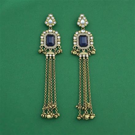 Indo Western Classic Earring With Mehndi Plating