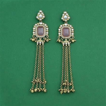 Indo Western Classic Earring With Mehndi Plating