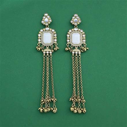 Indo Western Classic Earring With Mehndi Plating