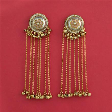 Indo Western Moti Earring With Gold Plating