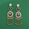 Indo Western Moti Earring With Mehndi Plating