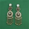 Indo Western Moti Earring With Mehndi Plating