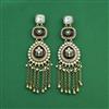 Indo Western Moti Earring With Mehndi Plating