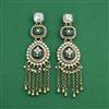 Indo Western Moti Earring With Mehndi Plating