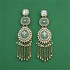 Indo Western Moti Earring With Mehndi Plating