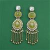 Indo Western Moti Earring With Mehndi Plating