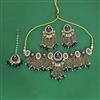 Indo Western Moti Necklace With Mehndi Plating