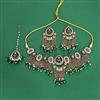 Indo Western Moti Necklace With Mehndi Plating