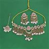 Indo Western Moti Necklace With Mehndi Plating