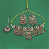 Indo Western Moti Necklace With Mehndi Plating