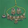 Indo Western Moti Necklace With Mehndi Plating