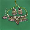 Indo Western Moti Necklace With Mehndi Plating