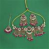 Indo Western Moti Necklace With Mehndi Plating