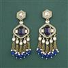 Indo Western Moti Earring With Mehndi Plating